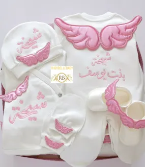 10pcs Embroidery Wings Baby Set - All Colors
