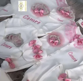 10pcs Newborn Baby Girl Outfit - Pink