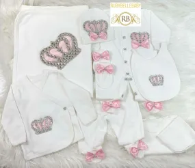 10pcs Newborn Baby Girl Set - Pink