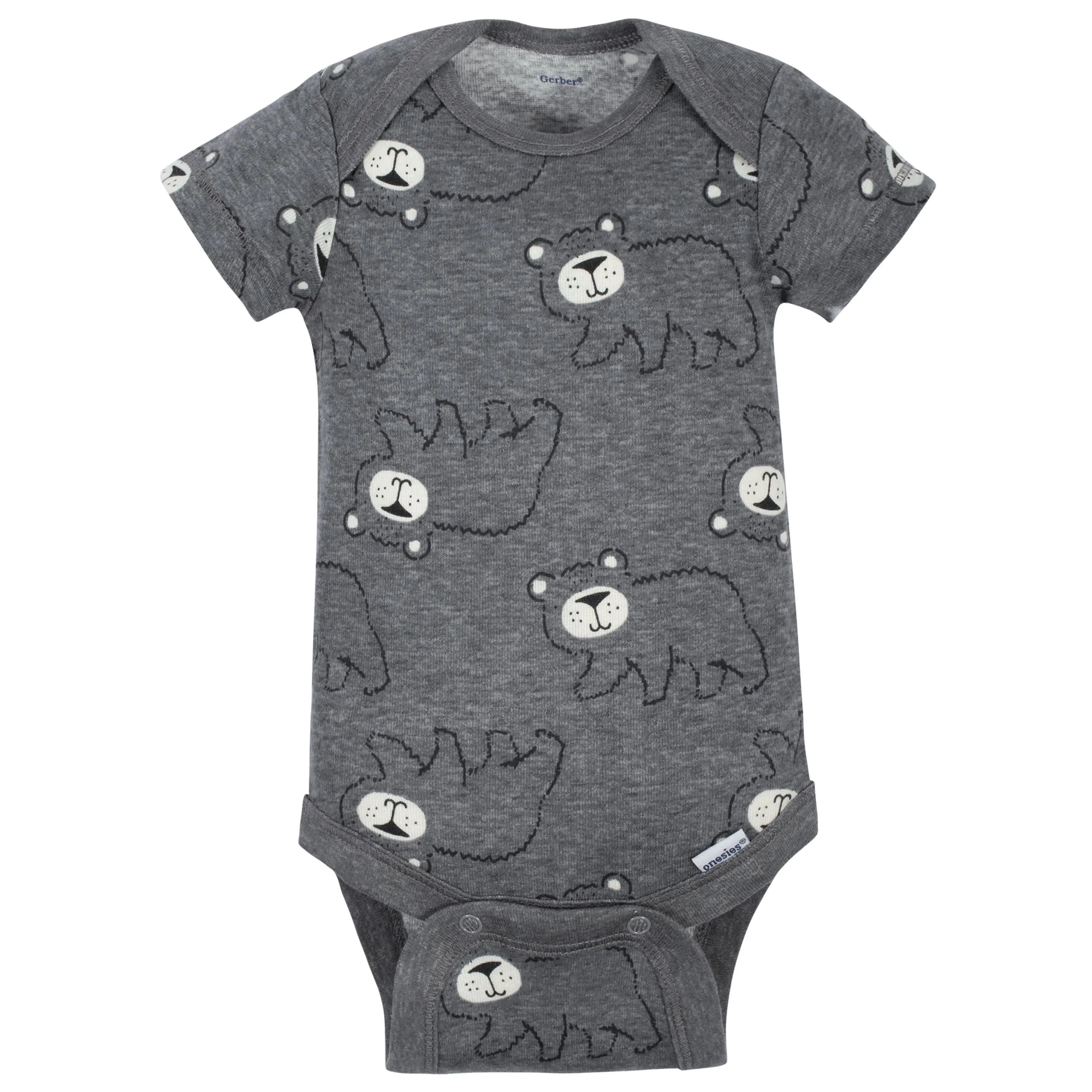 3-Pack Baby Boys Bear Short Sleeve Onesies® Bodysuits