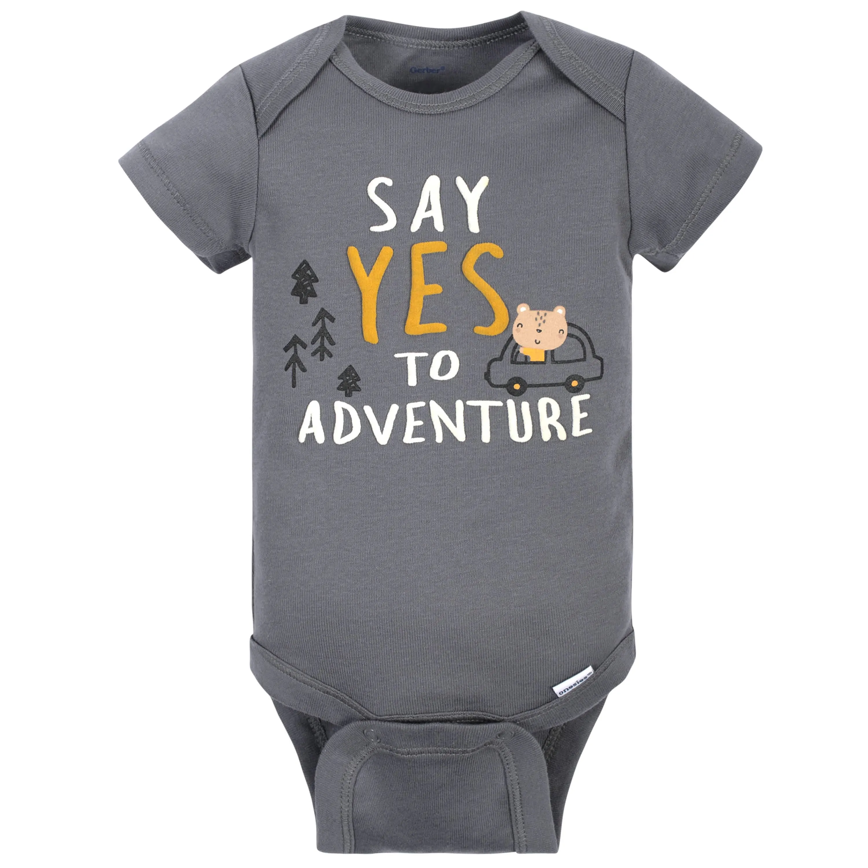 3-Pack Baby Boys Construction Trucks Short Sleeve Onesies® Bodysuits
