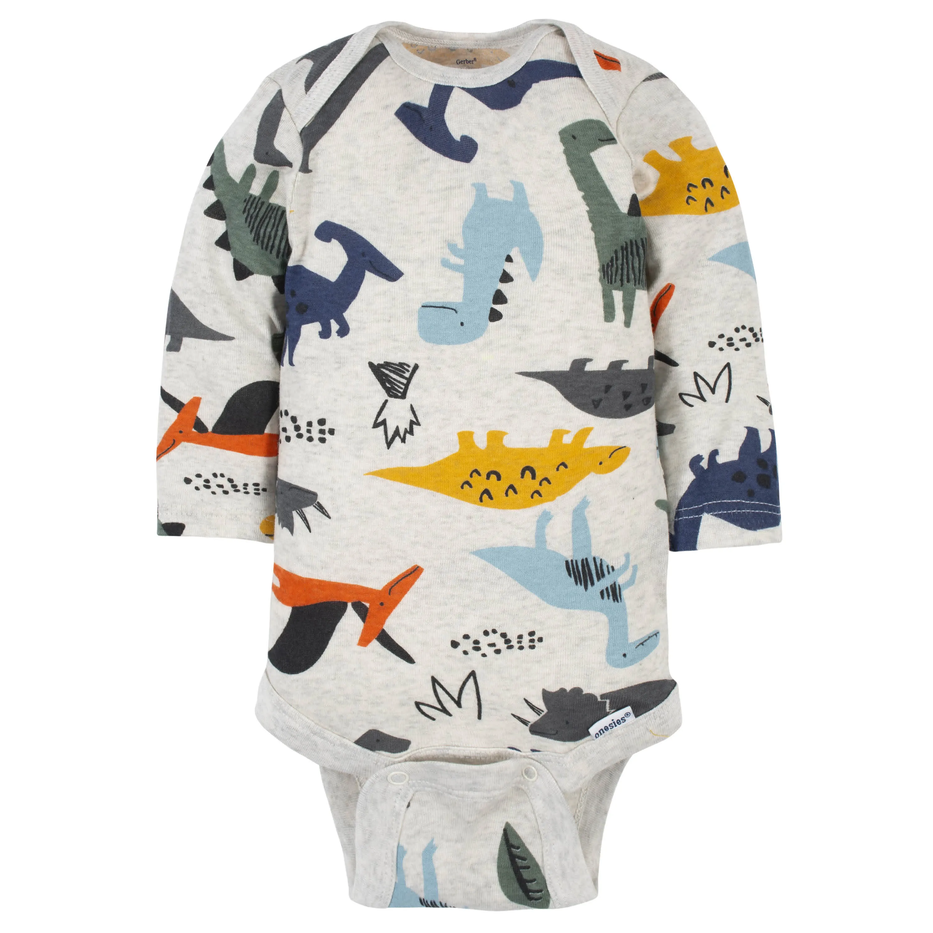 5-Pack Baby Boys Dino Long Sleeve Onesies® Bodysuits