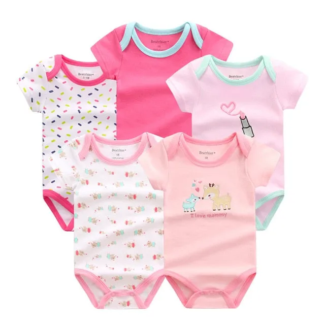 5pcs Baby Bodysuit 3-9M