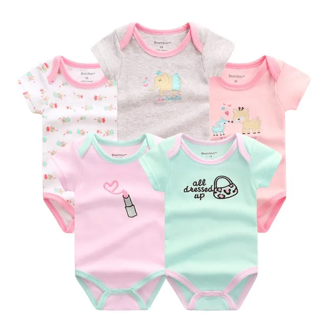 5pcs Baby Bodysuit 3-9M