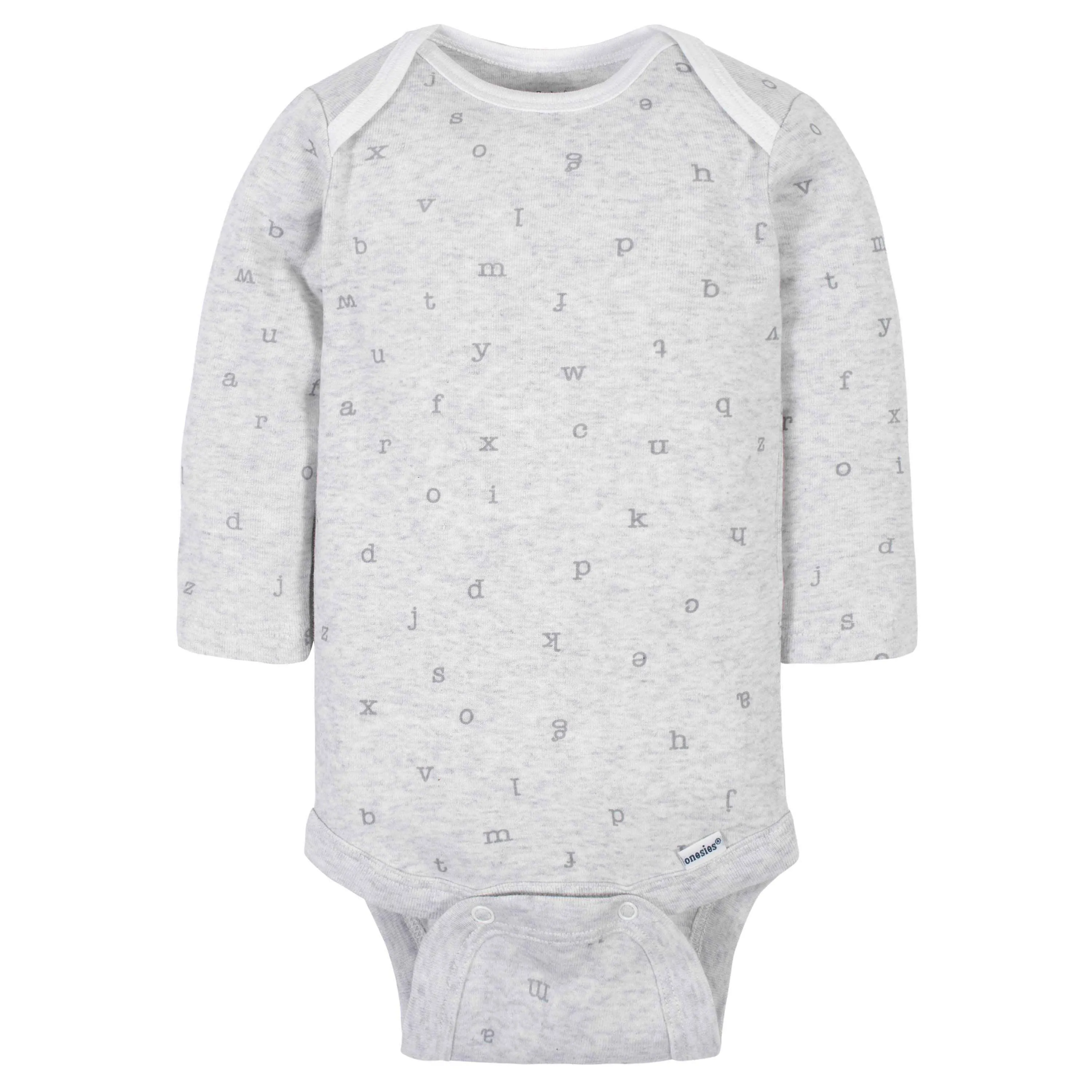 6-Pack Baby Neutral Words Long Sleeve Onesies® Bodysuits