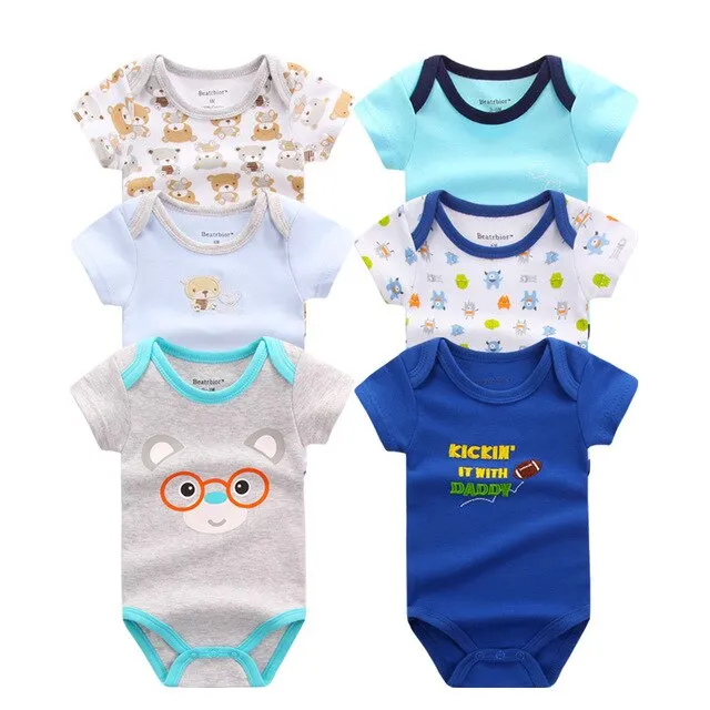 6pcs Baby Bodysuit 3-9M