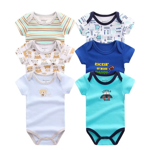 6pcs Baby Bodysuit 3-9M