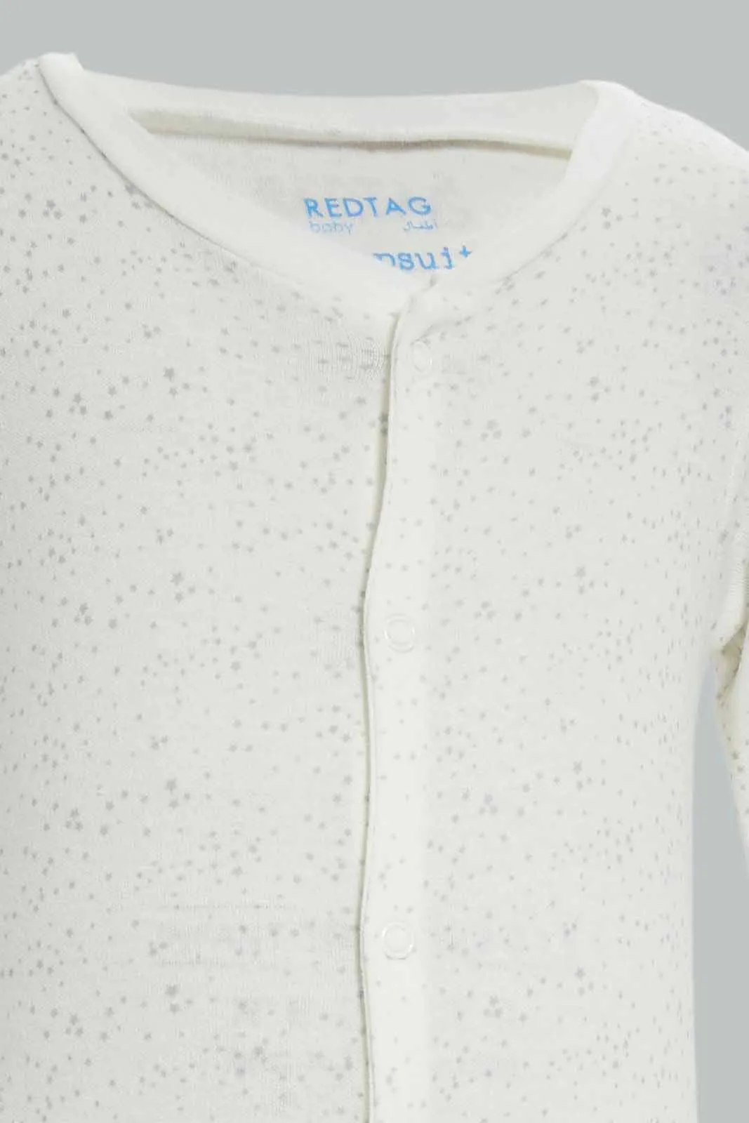 Babies Grey Printed Sleepsuit Set (Pack Of 3 )