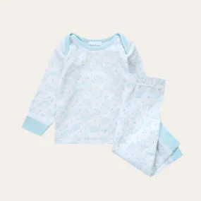 Baby All Over Elephant Print Pyjama Blue - 0-6 Months