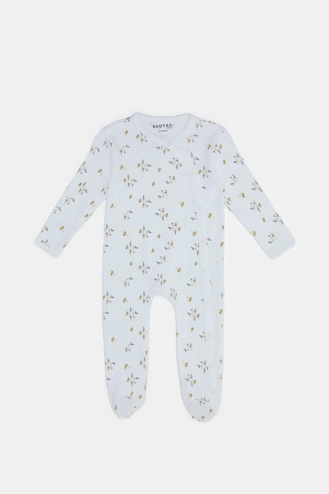 Baby Beige Printed Sleepsuit Set (Pack of 2)
