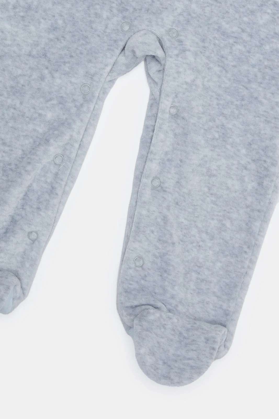Baby Blue And Grey Sleepsuit