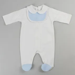 Baby Boys Cotton White Sleepsuit