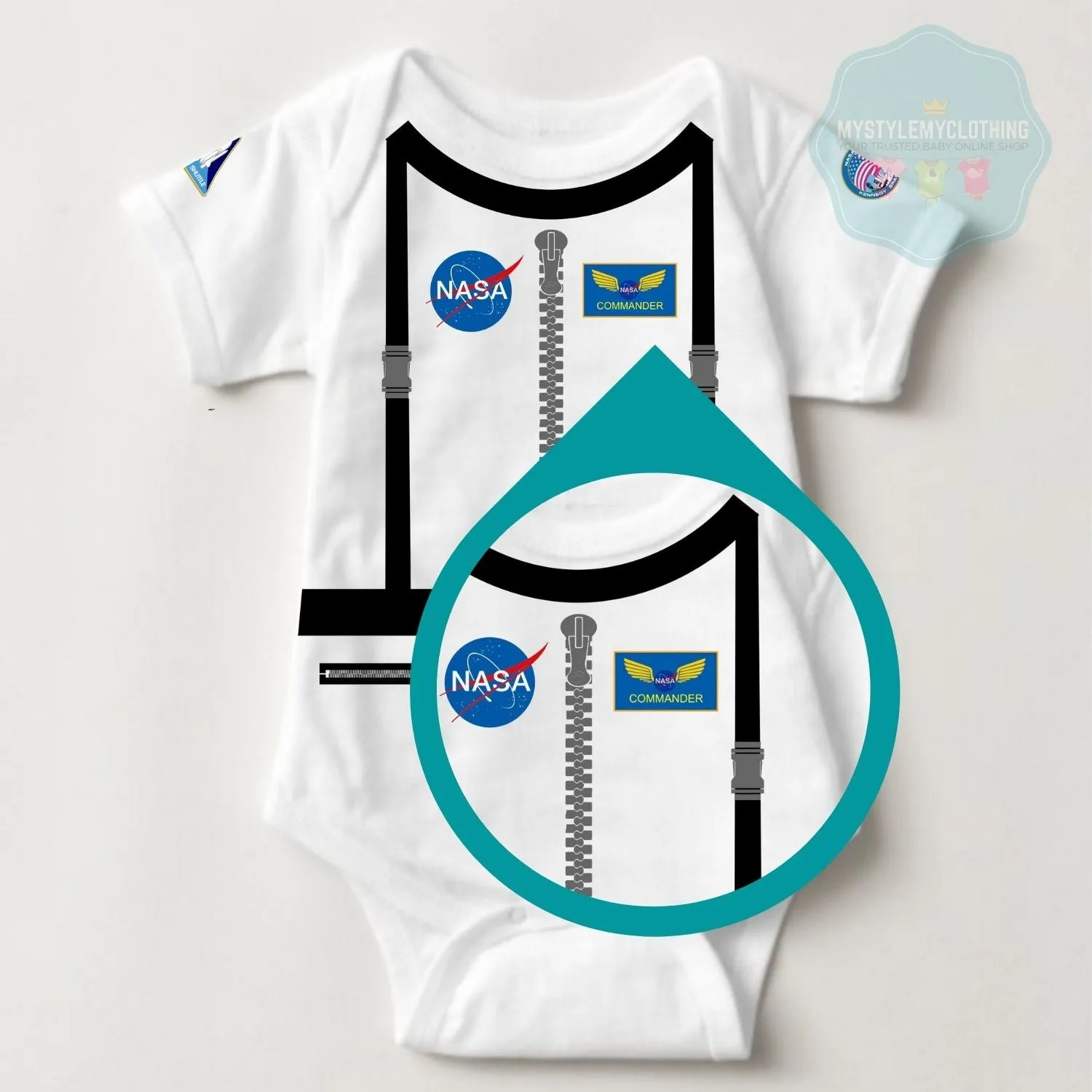 Baby Career Onesies - Astronaut Suit NASA with FREE Name Print