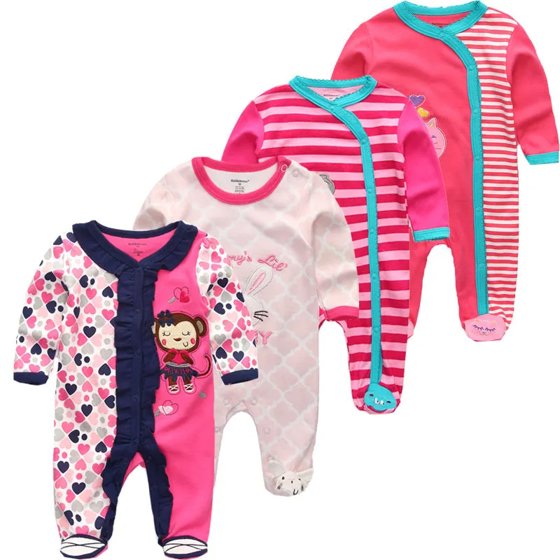 Baby Clothes 2019 Unisex Kids Long Sleeve 3/4pcs Rompers