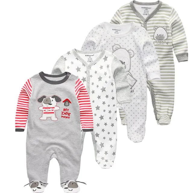 Baby Clothes 2019 Unisex Kids Long Sleeve 3/4pcs Rompers