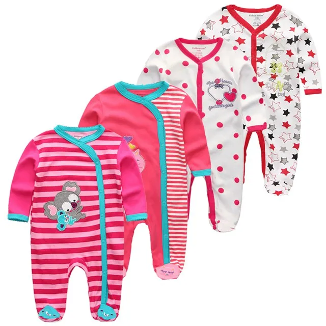 Baby Clothes 2019 Unisex Kids Long Sleeve 3/4pcs Rompers