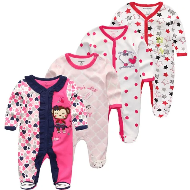 Baby Clothes 2019 Unisex Kids Long Sleeve 3/4pcs Rompers
