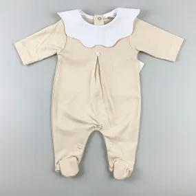 Baby Cotton Sleepsuit - Beige - Unisex