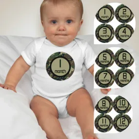 Baby Custom Monthly Onesies - Army
