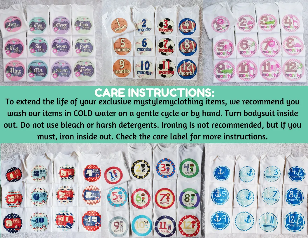 Baby Custom Monthly Onesies - Arrows 3
