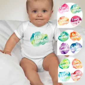 Baby Custom Monthly Onesies - Splash Paints