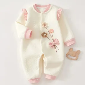 Baby Cute Printed Cotton Romper with Hat