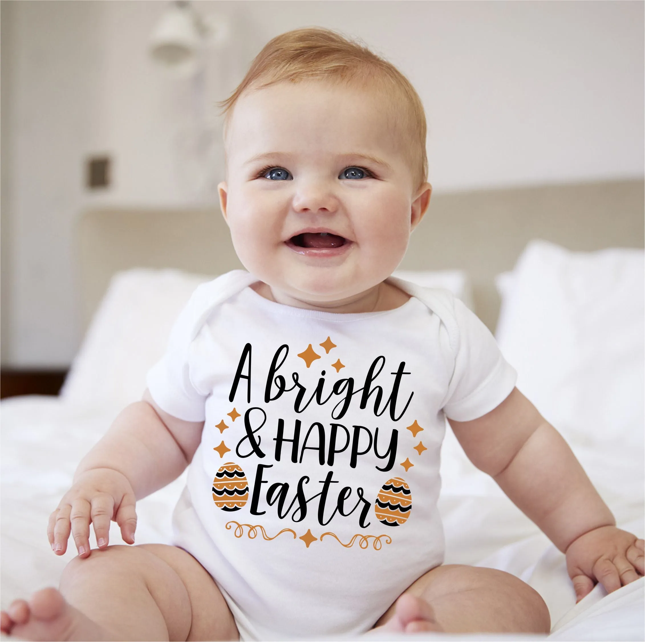 Baby Easter Onesies - A bright and Happy Easter