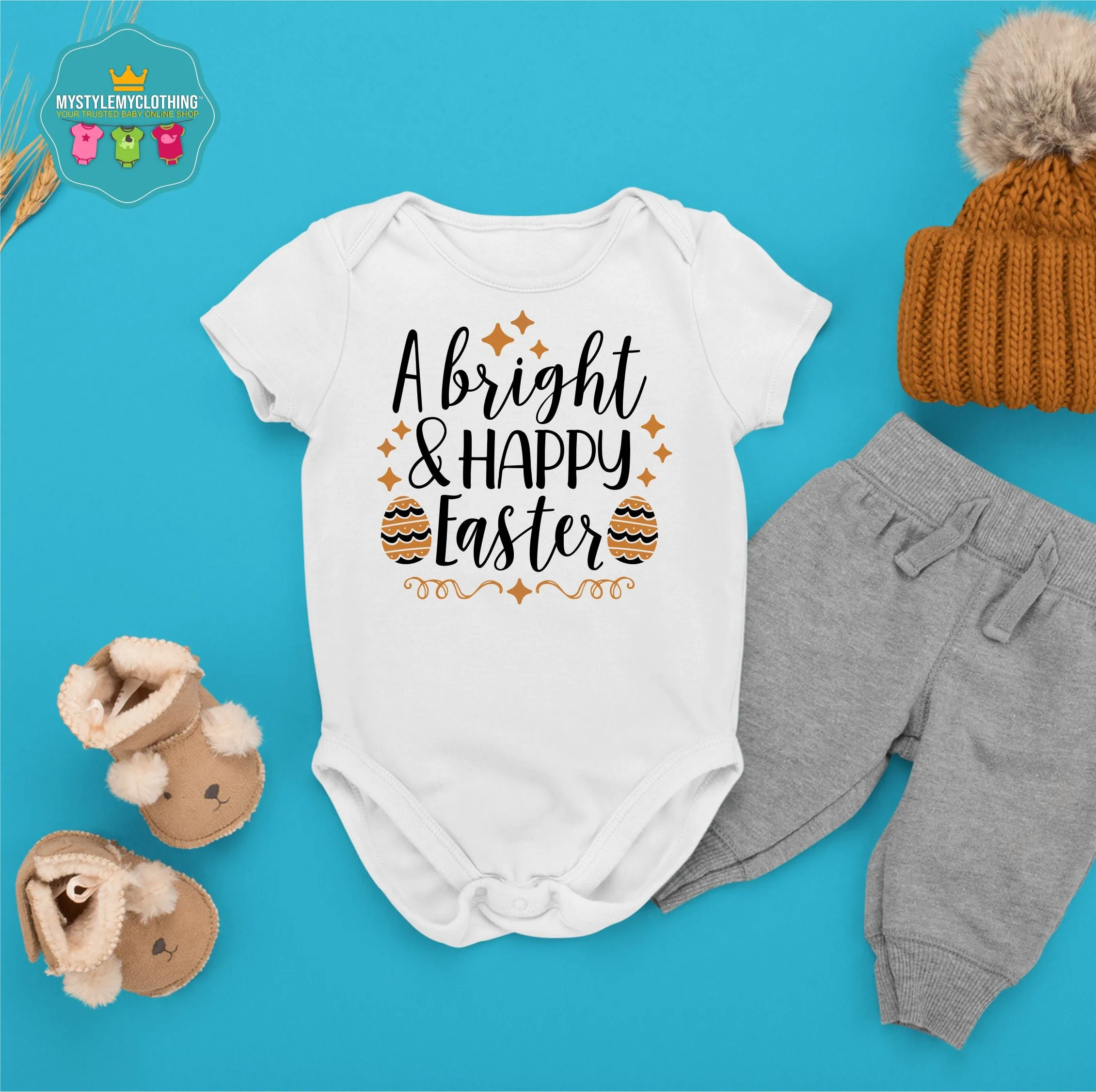 Baby Easter Onesies - A bright and Happy Easter