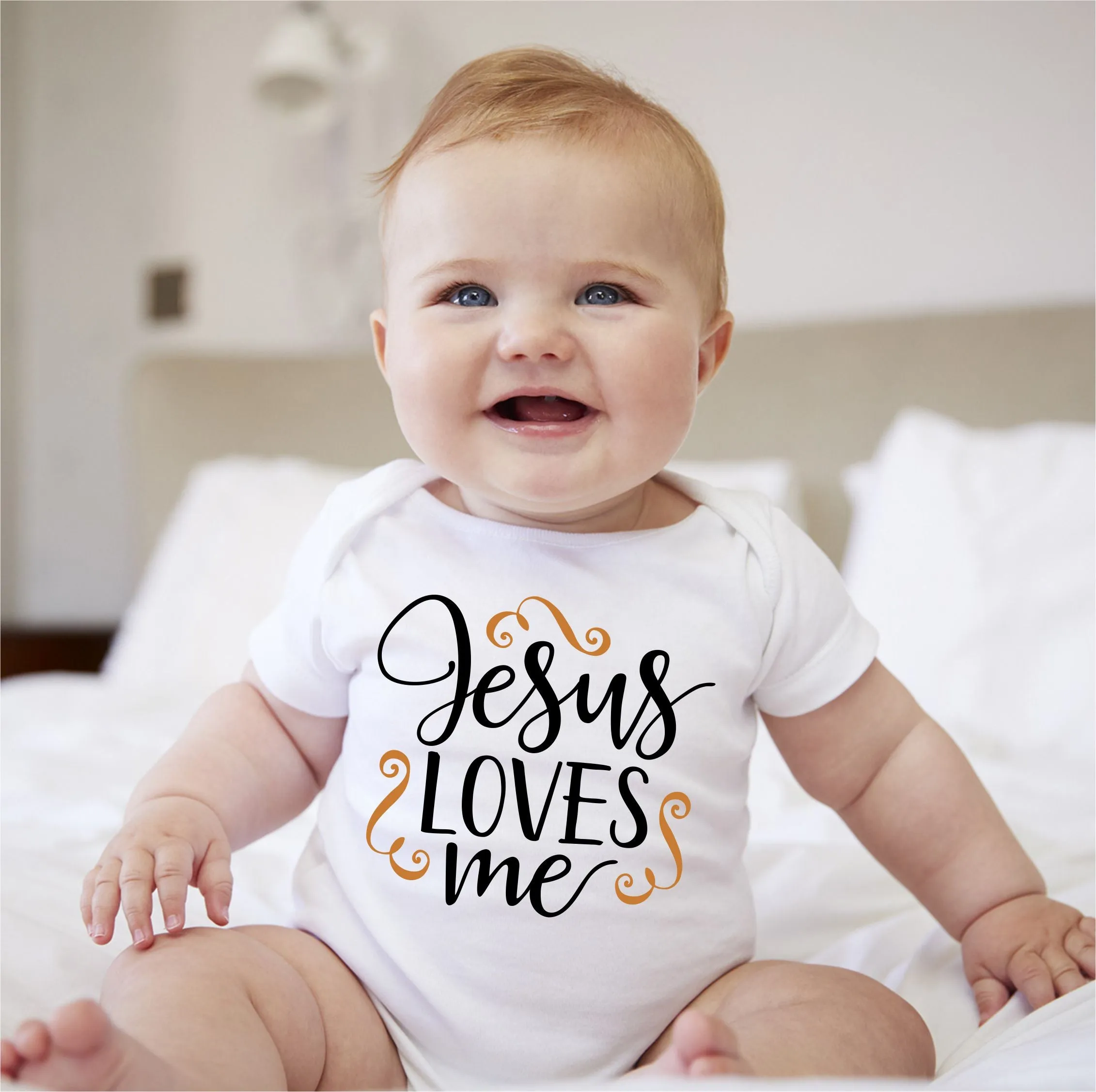 Baby Easter Onesies - Jesus Loves Me