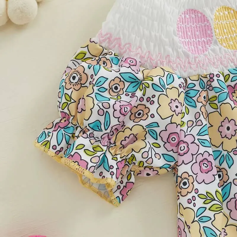 Baby Girl Smocked Easter Romper