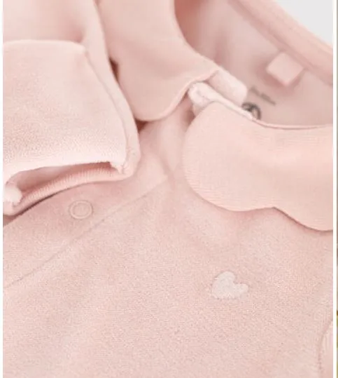 Baby Girl Velour Footies
