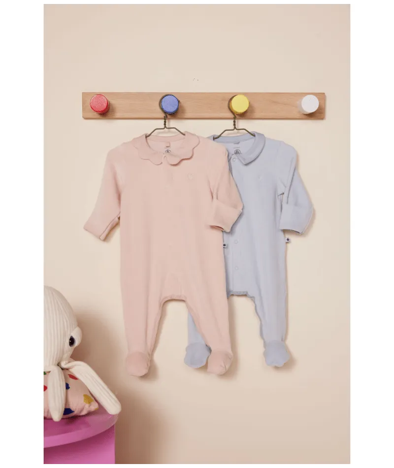 Baby Girl Velour Footies