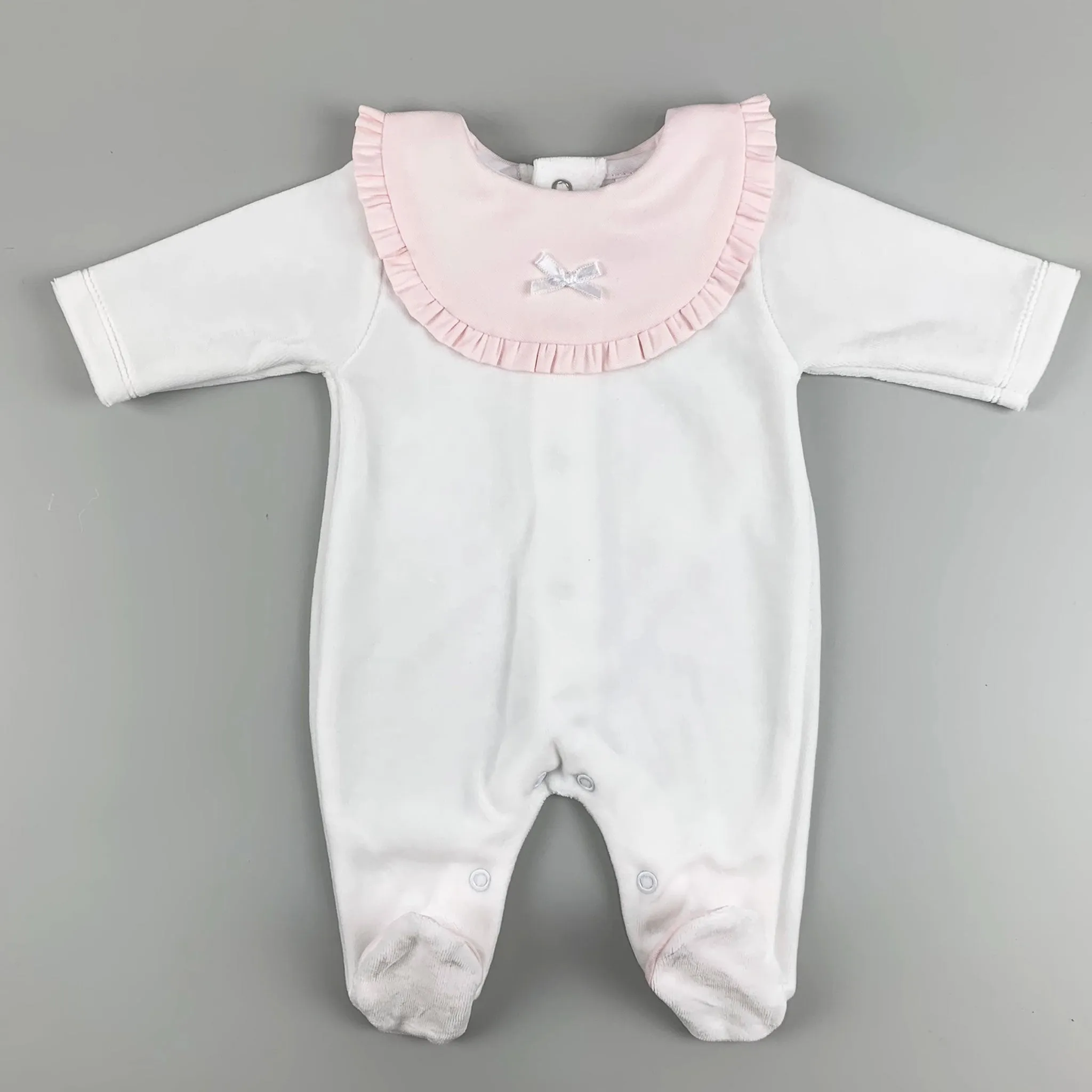 Baby Girls Baby Grow / Sleepsuit with Bow