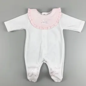 Baby Girls Baby Grow / Sleepsuit with Bow