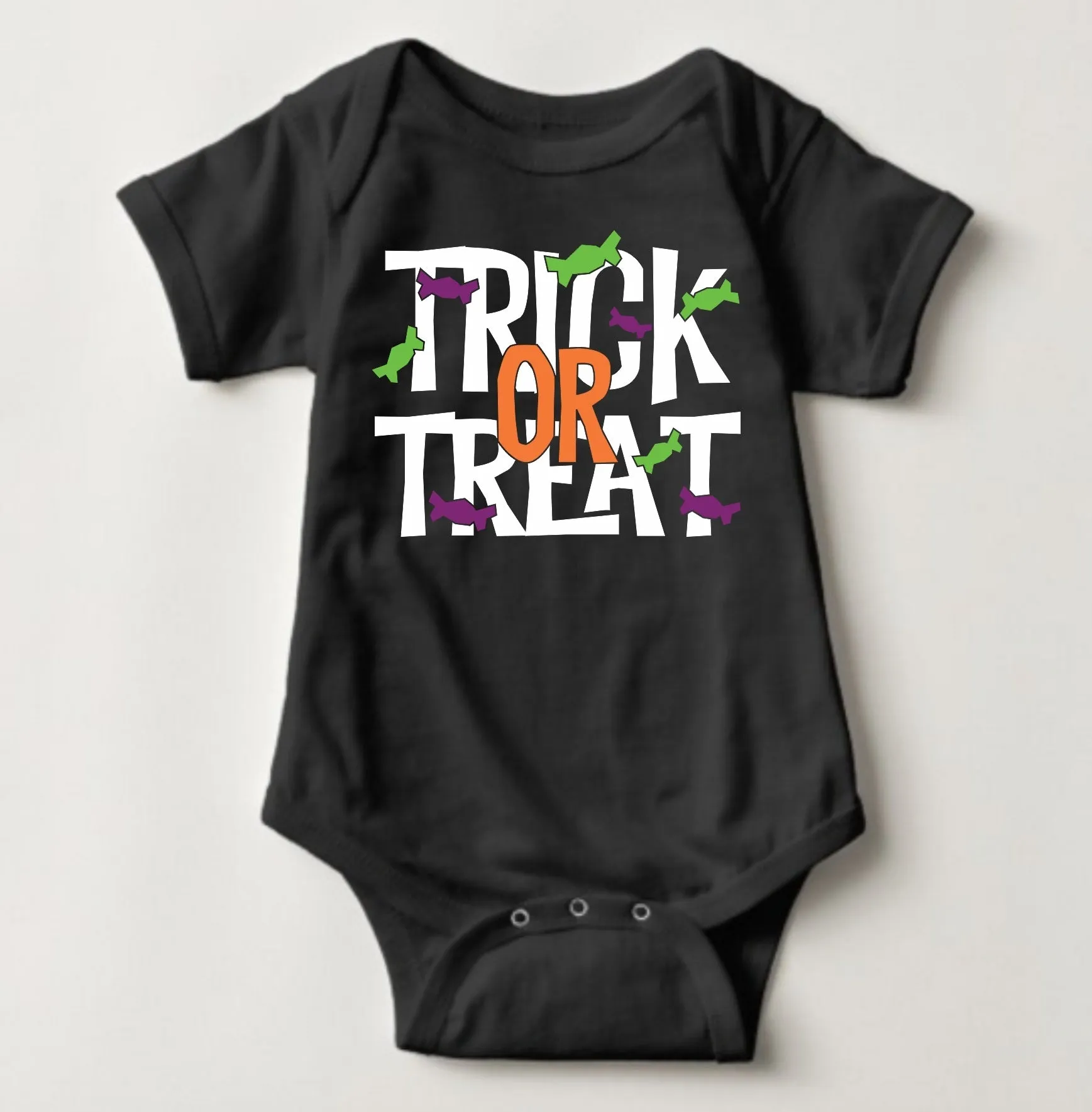 Baby Halloween Onesies -Trick or Treat Colored 2