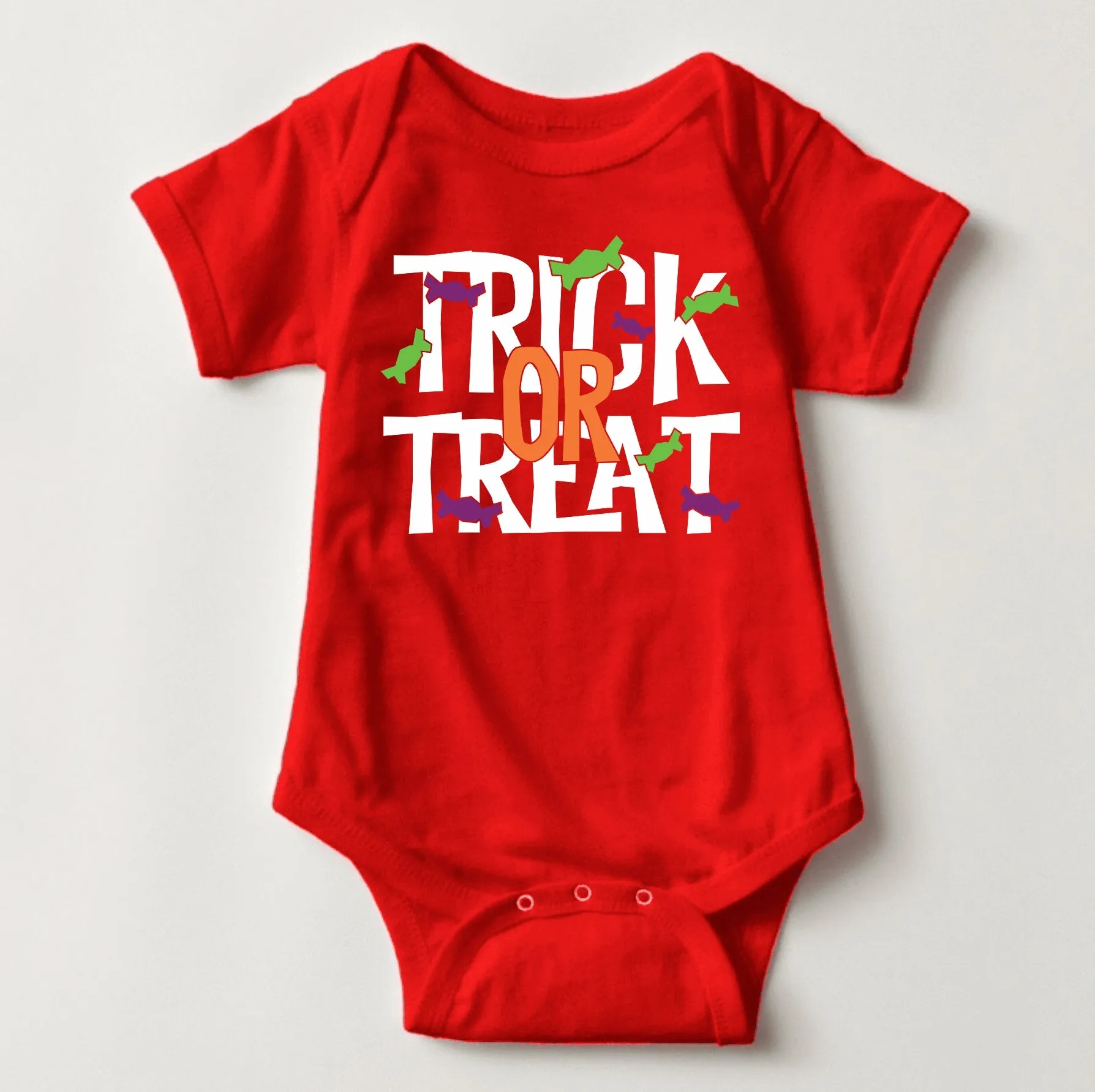Baby Halloween Onesies -Trick or Treat Colored 2
