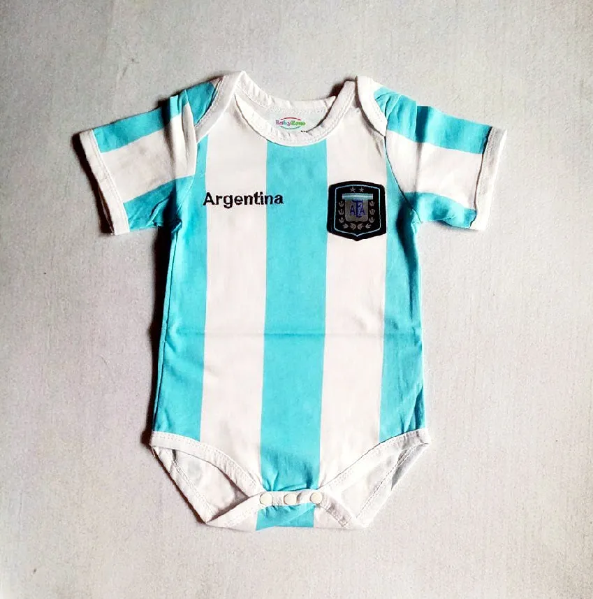 Baby Romper World Cup Soccer Uniform Romper - Argentina