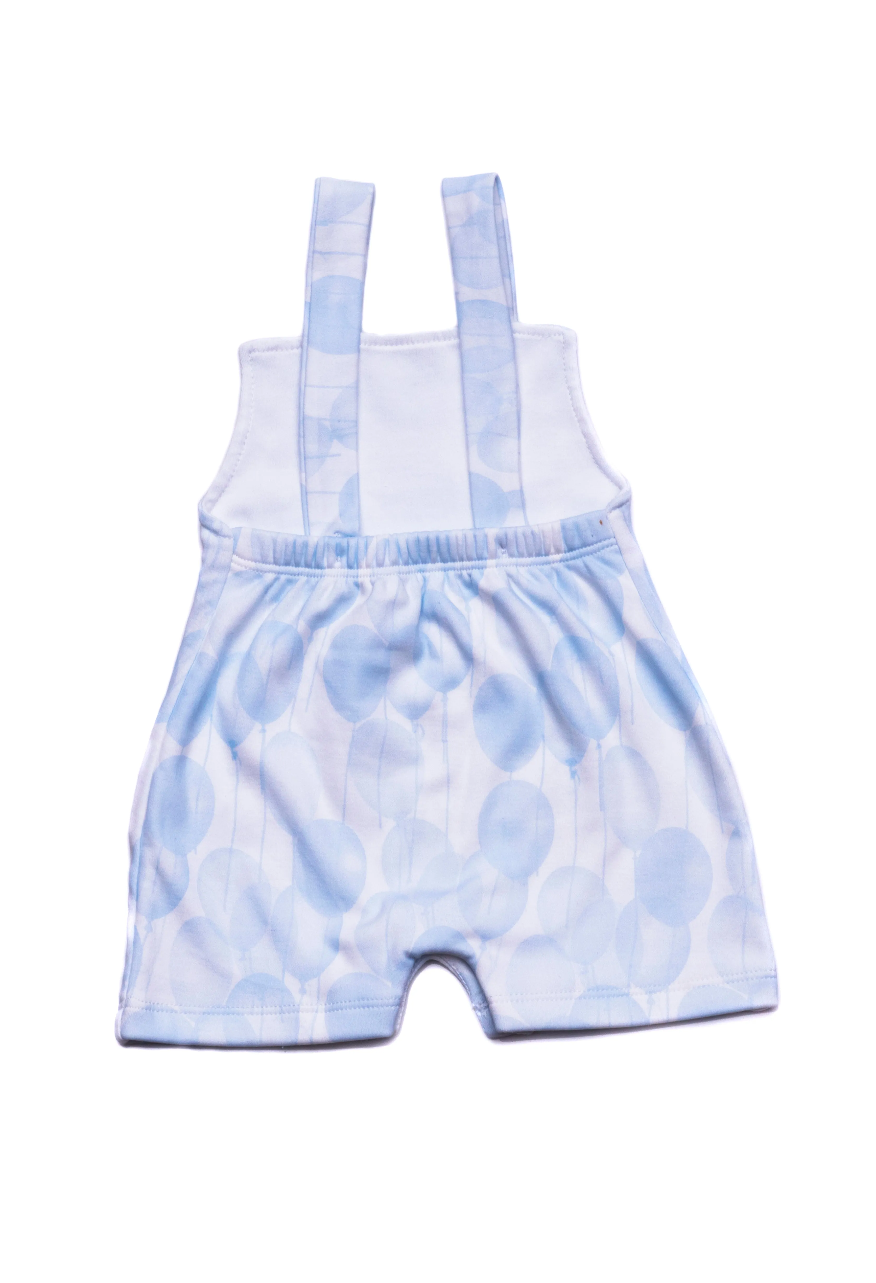 Baby Rompers Ballons Blue Pima Cotton