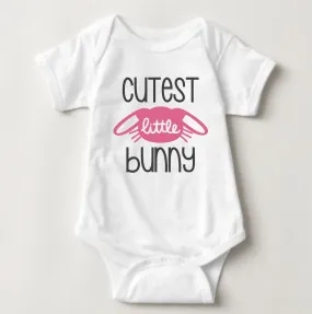 Baby Statement Onesies - Cutest Little Bunny