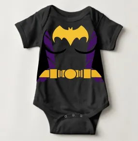 Baby Superhero Onesies - Bat Girl Black
