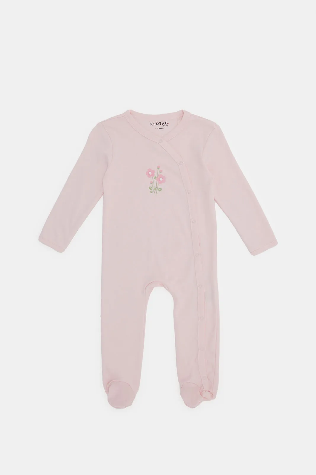 Baby White And Pink Sleepsuit Set (Pack of 2)