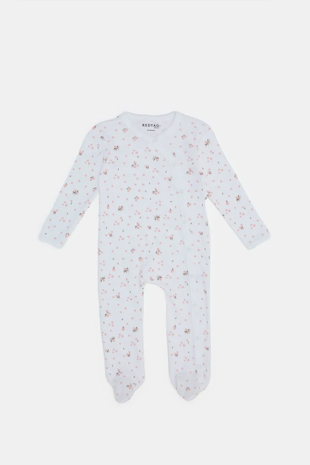 Baby White And Pink Sleepsuit Set (Pack of 2)