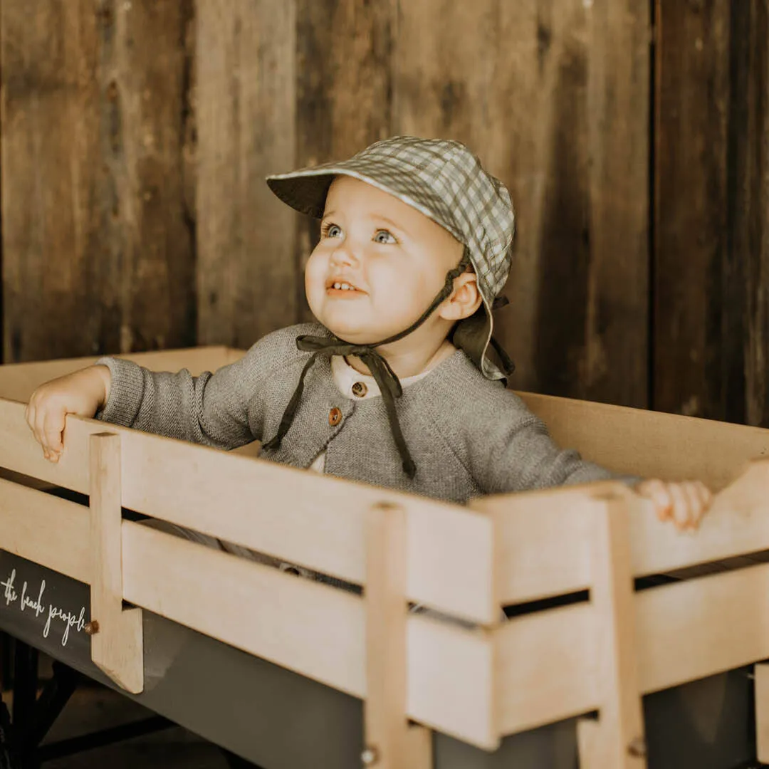 Bedhead Baby Reversible Flap Sun Hat - Noah / Olive