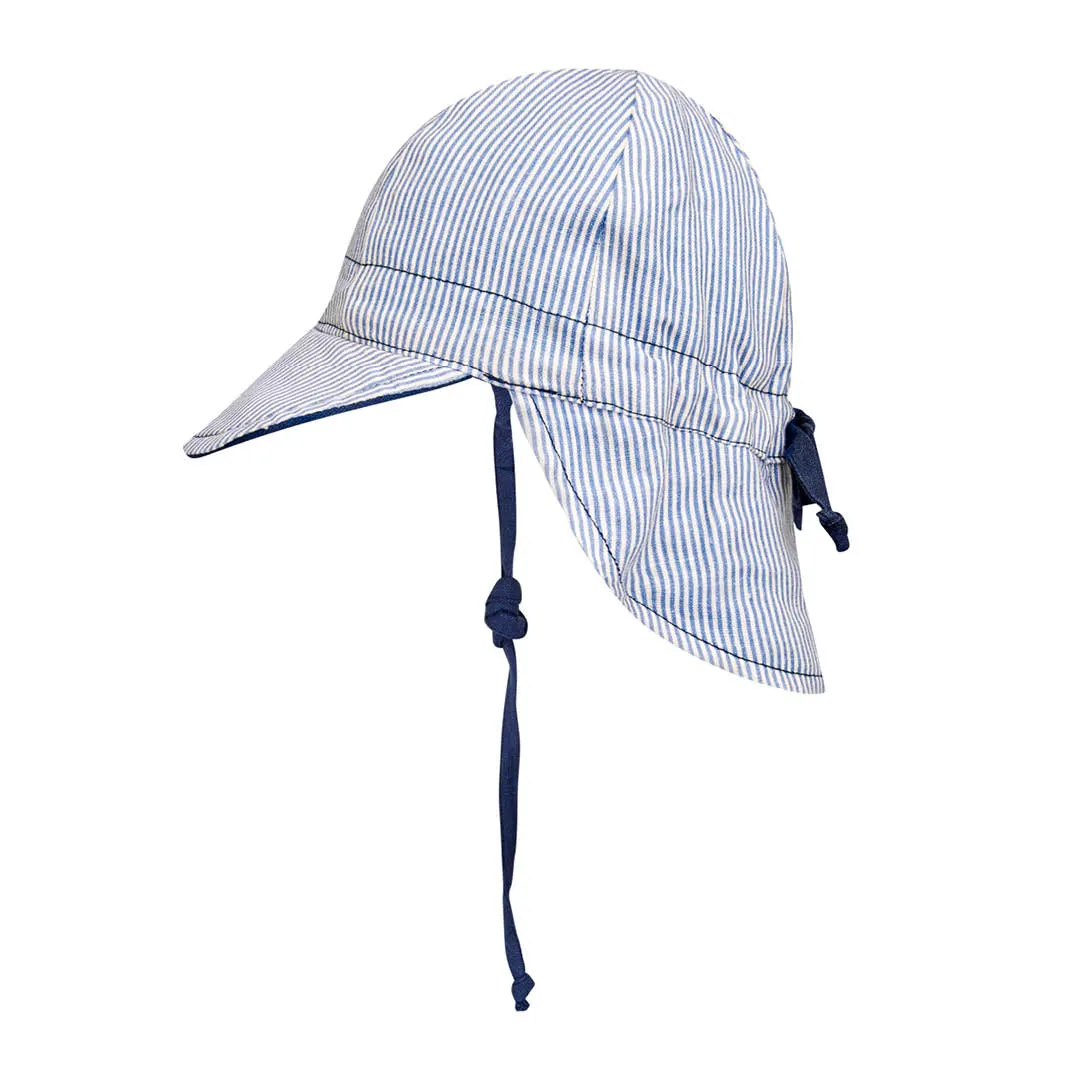 BEDHEAD LOUNGER REVERSIBLE FLAP SUNHAT - CHARLIE/INDIGO