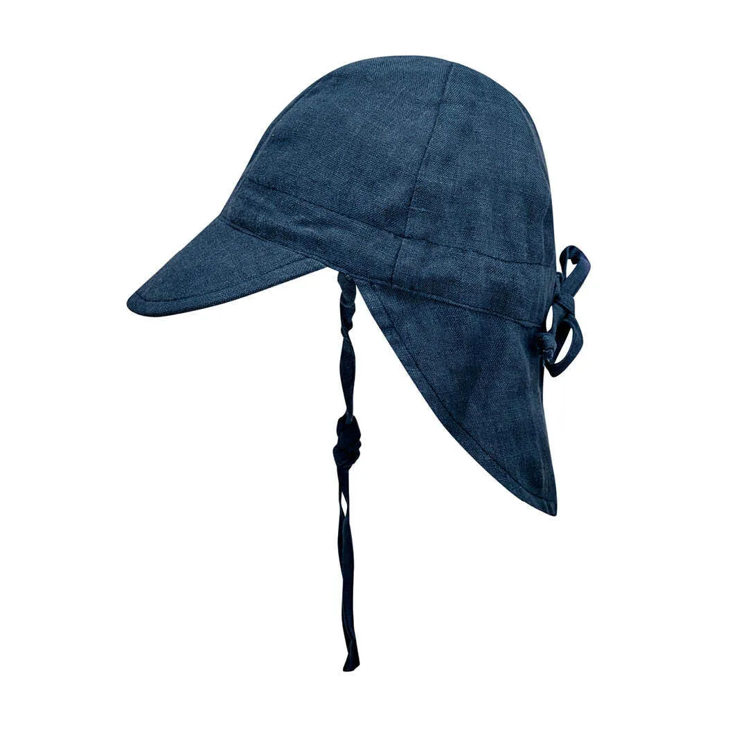 BEDHEAD LOUNGER REVERSIBLE FLAP SUNHAT - CHARLIE/INDIGO