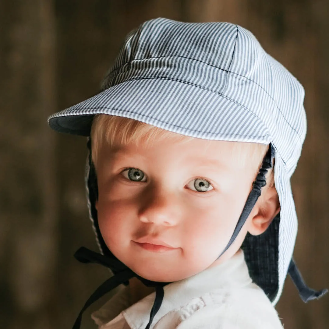 BEDHEAD LOUNGER REVERSIBLE FLAP SUNHAT - CHARLIE/INDIGO