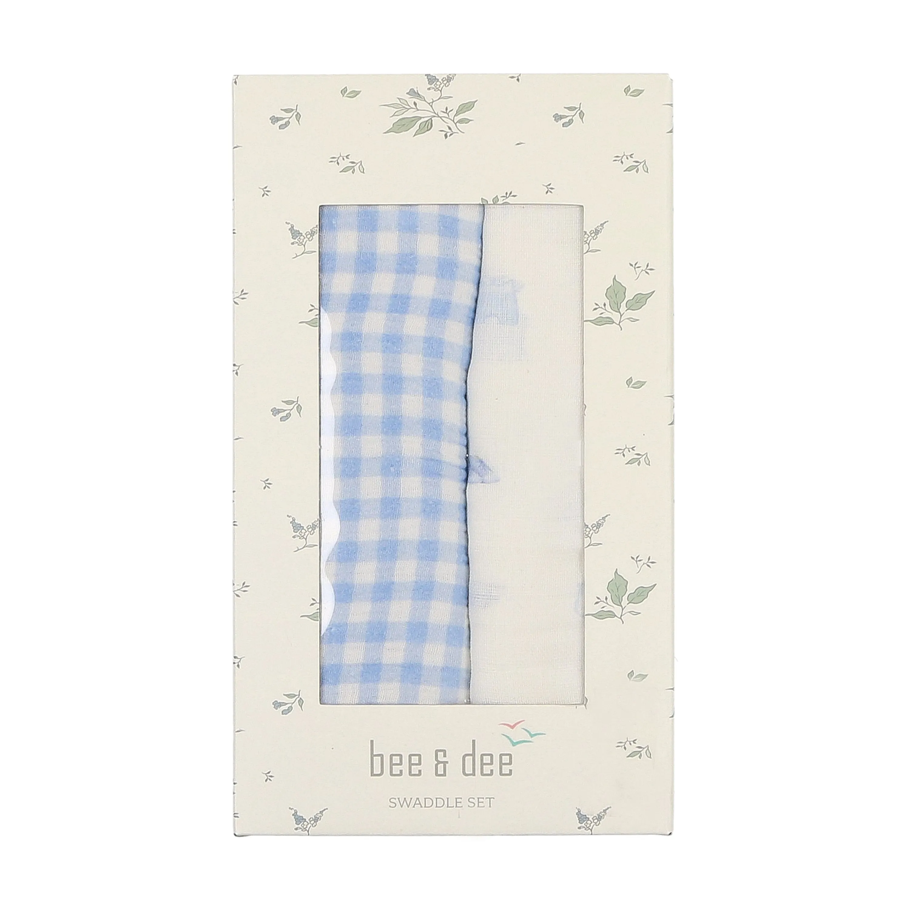 Bee & Dee Chalk White Gingham Boys Take Me Home Muslin Set