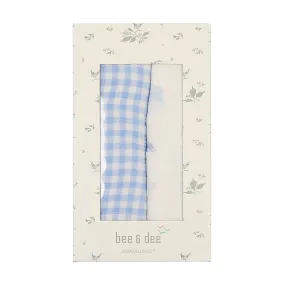 Bee & Dee Chalk White Gingham Boys Take Me Home Muslin Set