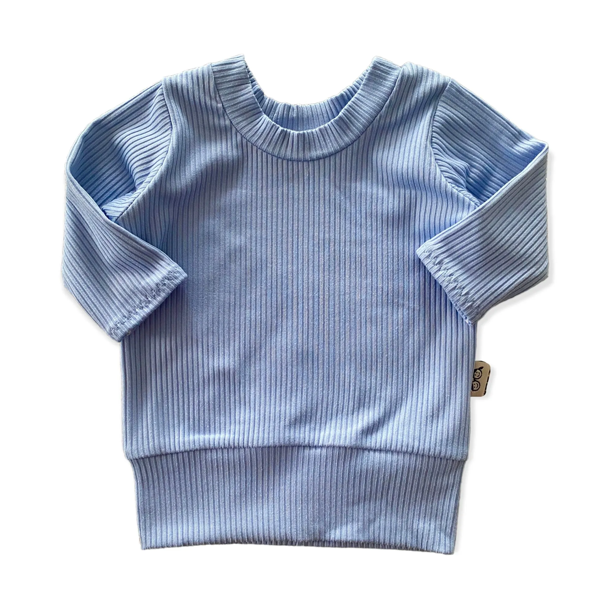 Blue Ribbed Lounge Top