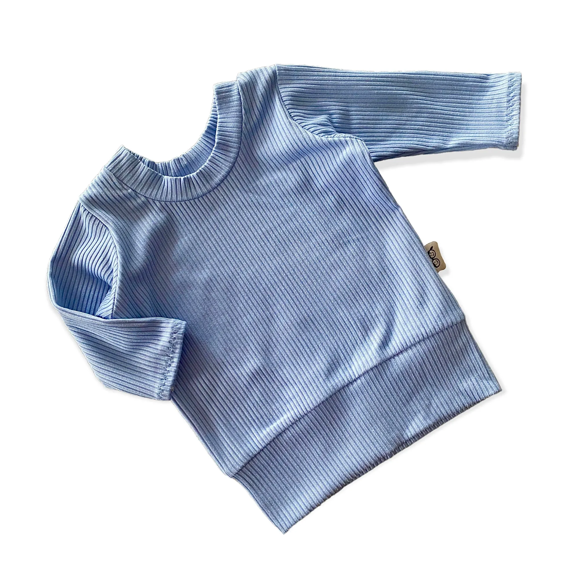 Blue Ribbed Lounge Top